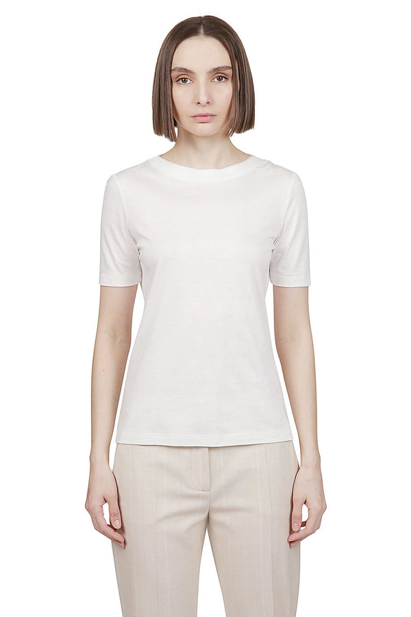 CREW NECK COTTON TENCEL T-SHIRT