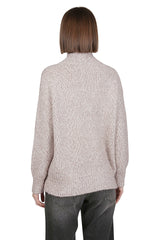 HIGH NECK SWEATER WOOL CASHMERE KID MOHAIR SILK LUREX