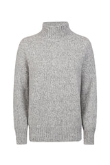 HIGH NECK SWEATER WOOL CASHMERE KID MOHAIR SILK LUREX