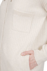 FULL ZIP CASHMERE WOOL SWEATER