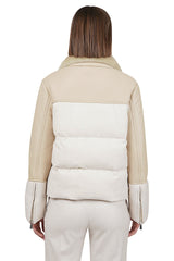 WOOL POLYAMIDE LUREX JACKET + SMOOTH NAPPA SHEEPSKIN