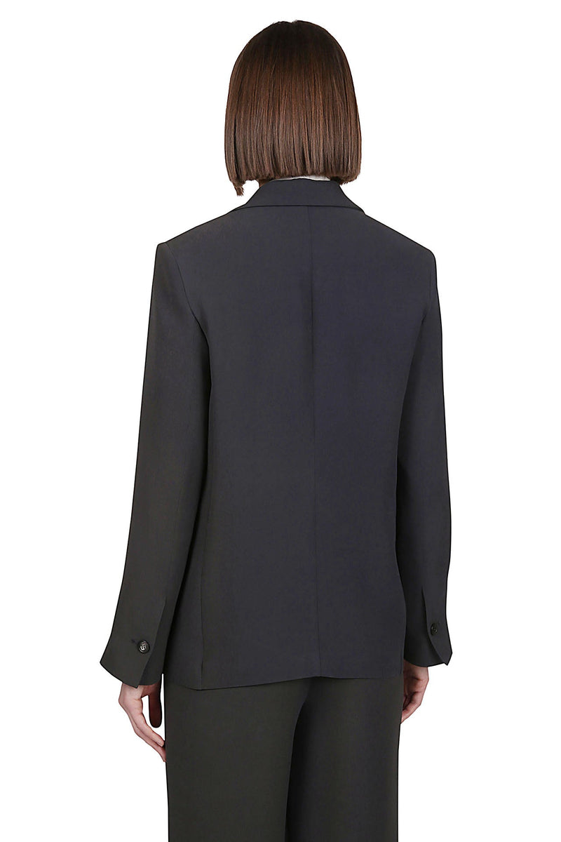 SINGLE BREASTED SILK CADY JACKET