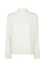 CASHMERE HIGH NECK SWEATER WITH TIPPING