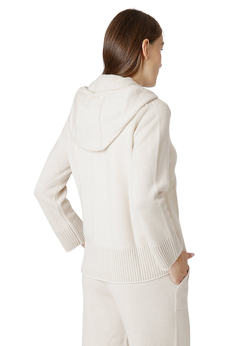 CASHMERE HOODIE WITH TIPPING