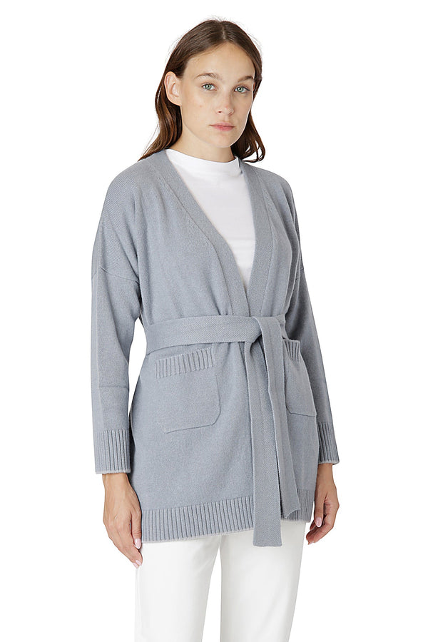 CASHMERE CARDIGAN WITH TIPPING