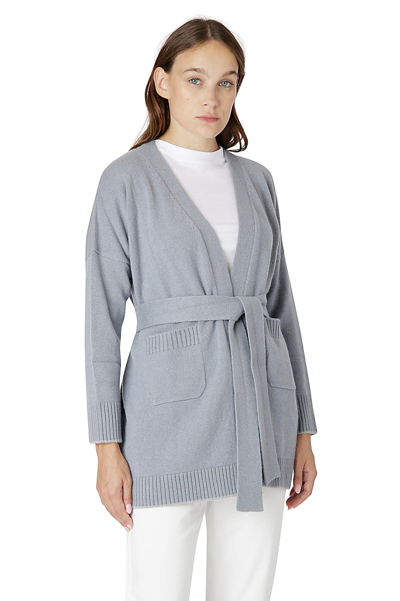 CASHMERE CARDIGAN WITH TIPPING