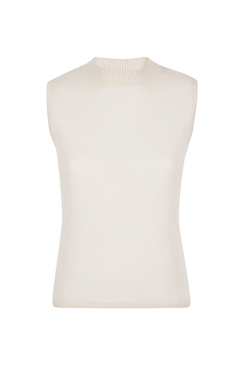 CASHMERE SLEEVELESS SWEATER