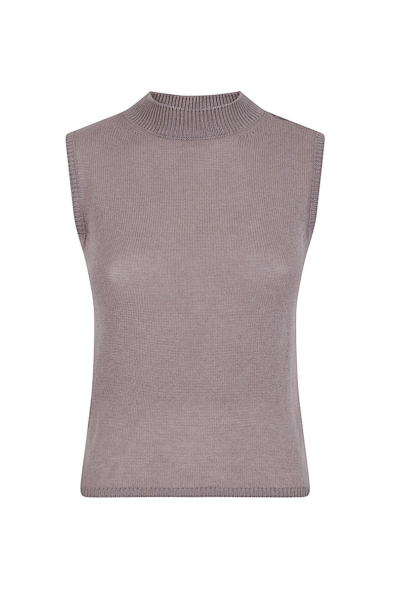 CASHMERE SLEEVELESS SWEATER