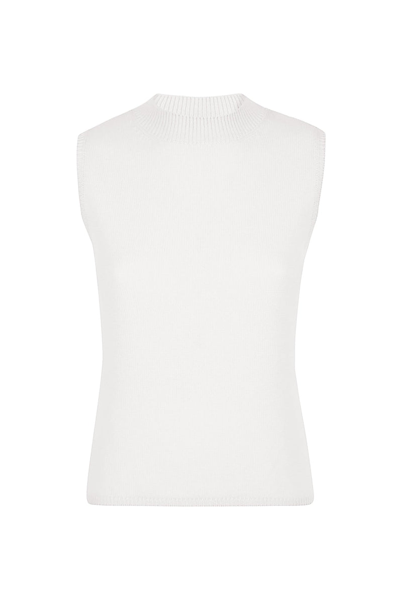 CASHMERE SLEEVELESS SWEATER