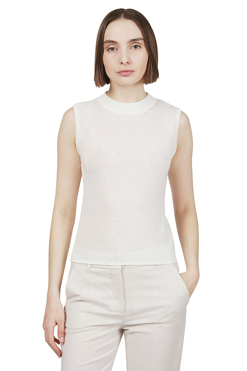 CASHMERE SLEEVELESS SWEATER