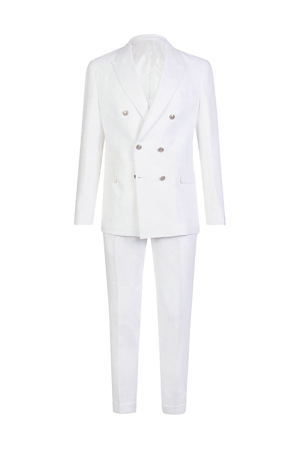 DOUBLE BREASTED LINEN SUIT