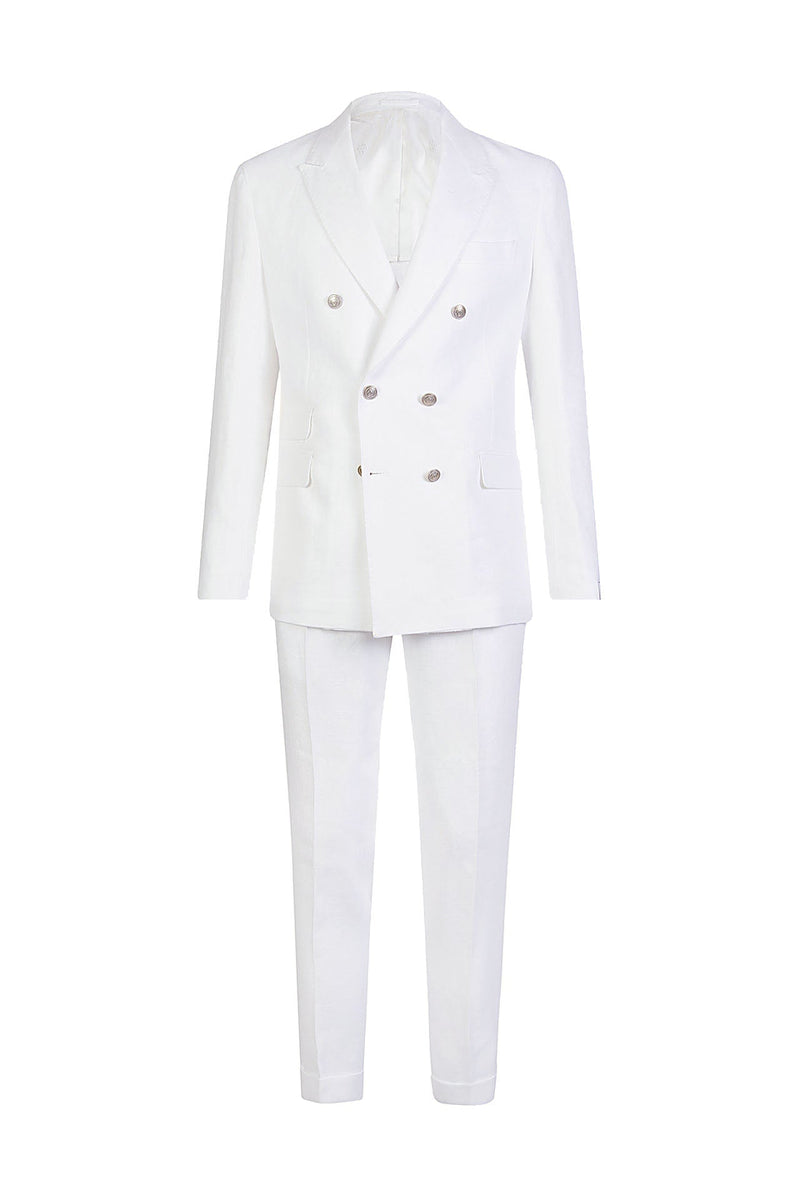 DOUBLE BREASTED LINEN SUIT