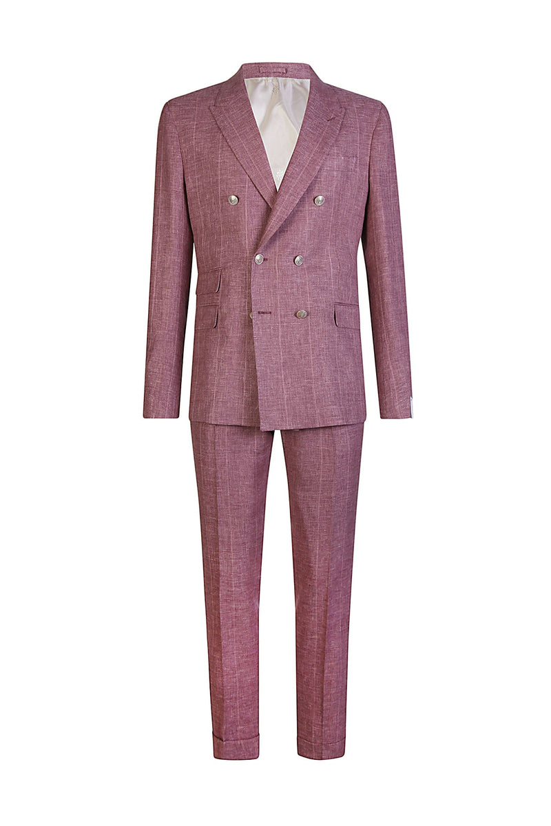 DOUBLE BREASTED SUIT WITH PANT PENCES