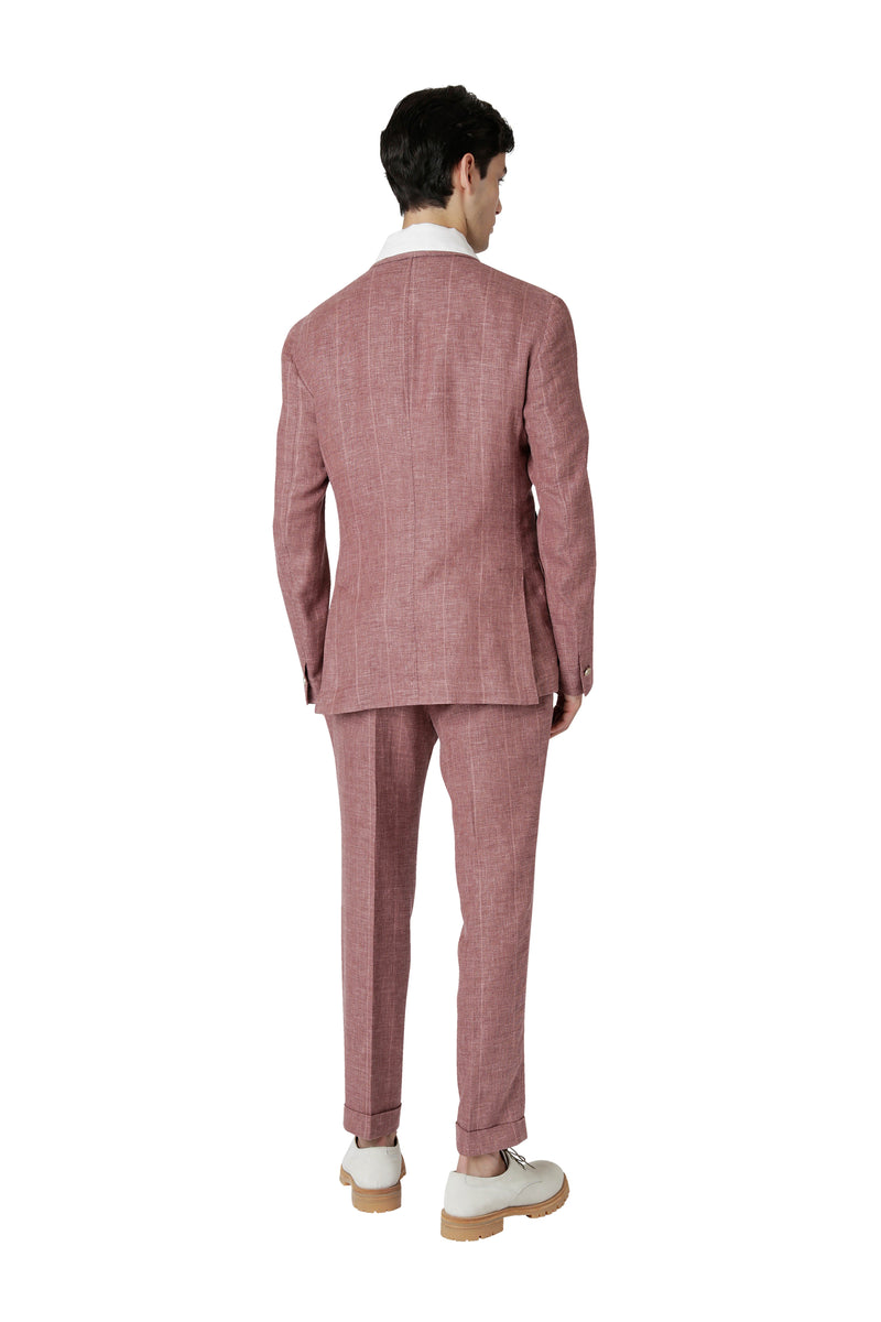 DOUBLE BREASTED SUIT WITH PANT PENCES