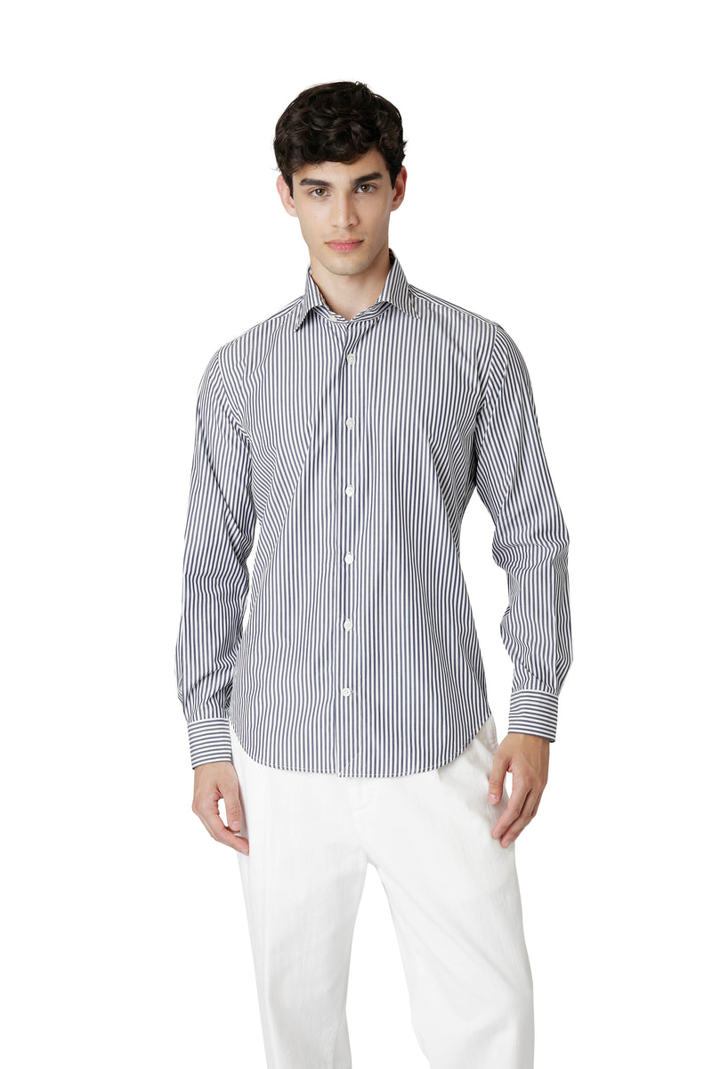 LS SHIRT WITH ITALIAN COLLAR