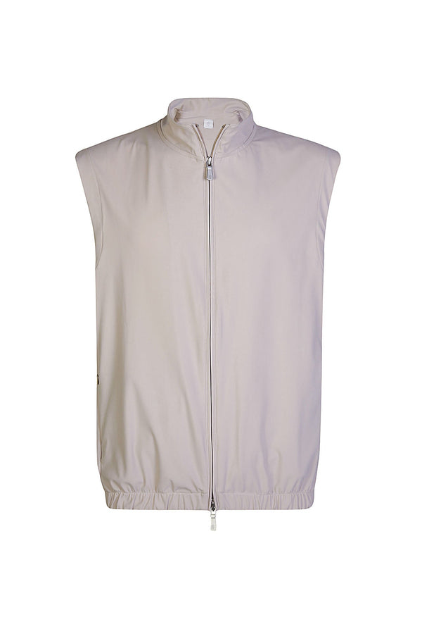 FULL ZIP SLEEVELESS SWEATSHIRT