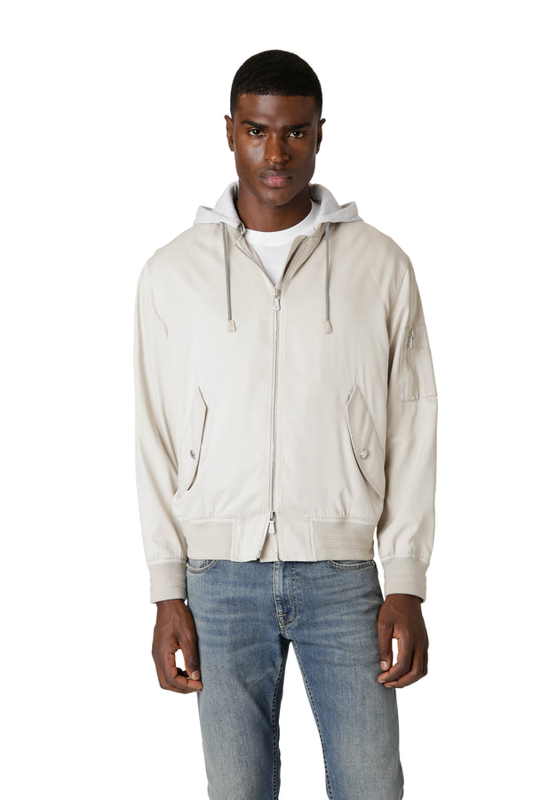 HOODED SWEATSHIRT JACKET