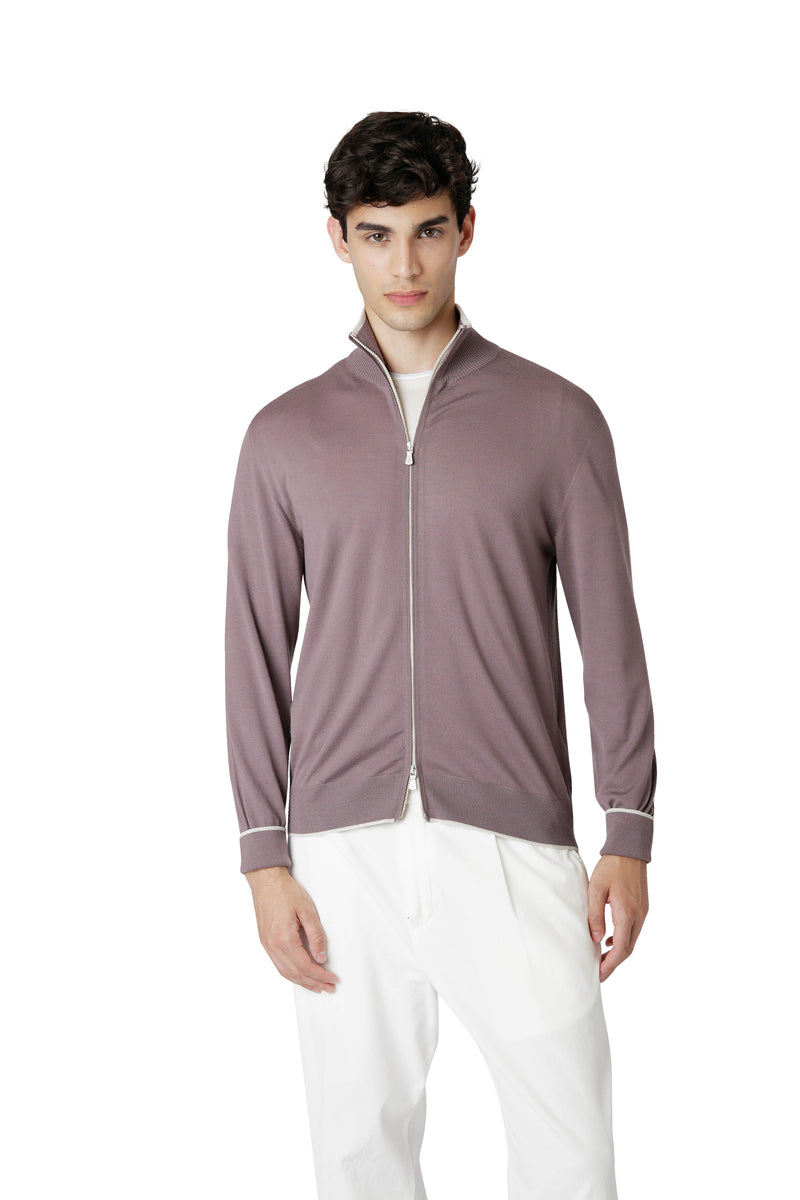 FULL ZIP SWEATER 14 MICRON