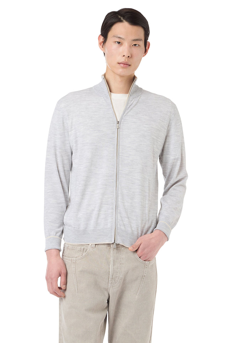 FULL ZIP SWEATER 14 MICRON
