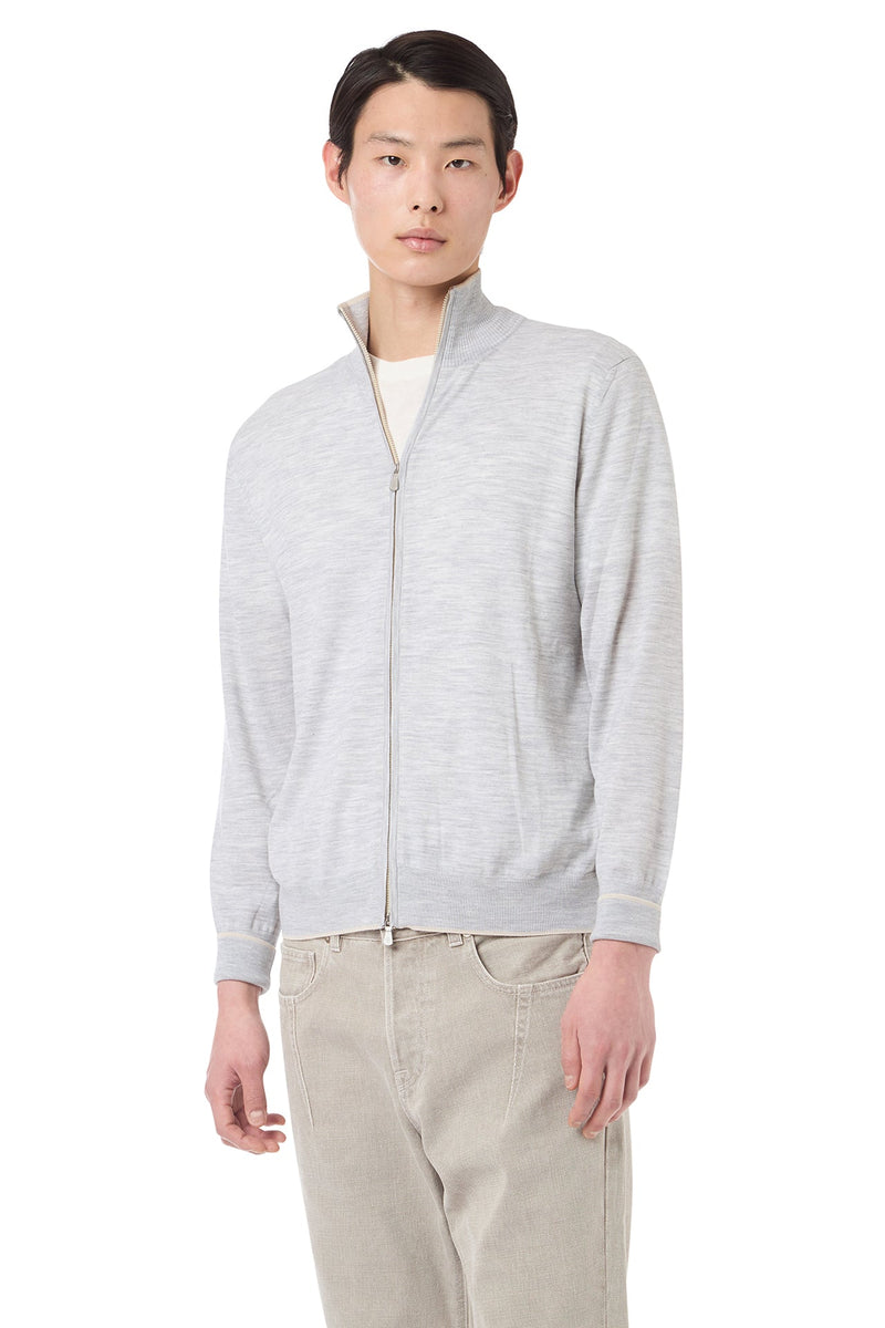 FULL ZIP SWEATER 14 MICRON