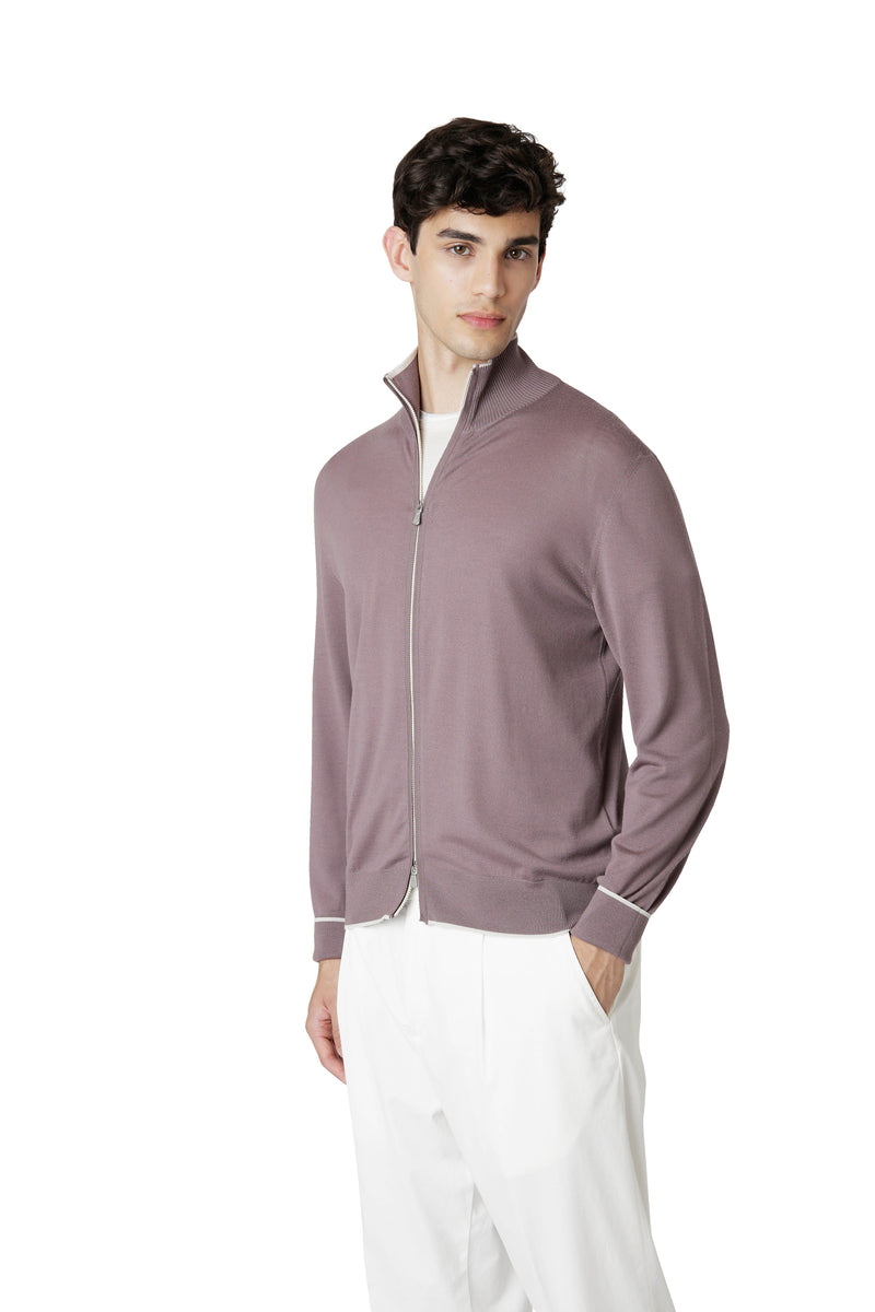 FULL ZIP SWEATER 14 MICRON