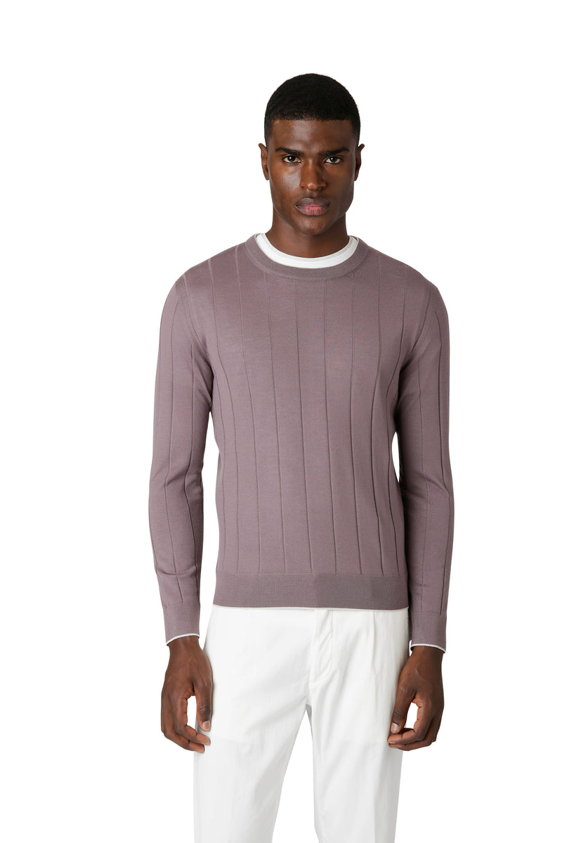 CREW NECK SWEATER ML TIPPING