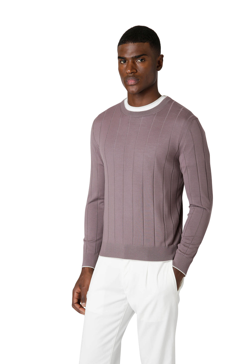 CREW NECK SWEATER ML TIPPING