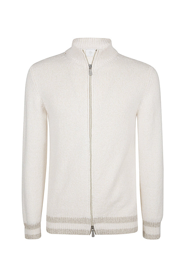 FULL ZIP SWEATER STANDING COLLAR