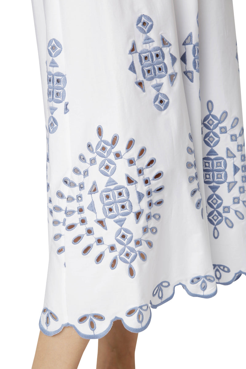 EMBROIDERED SLEEVELESS DRESS