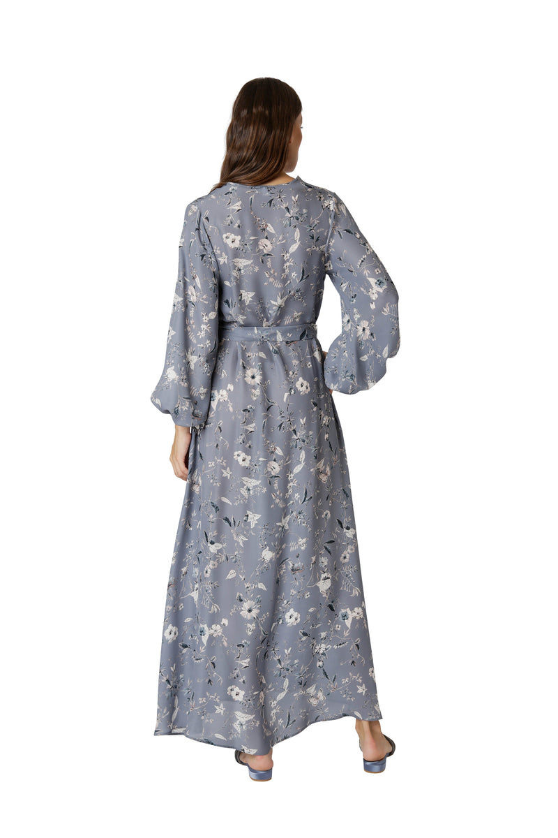 PRINTED PUFF SLEEVE DRESS