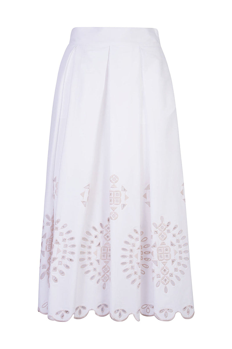 MIDI SKIRT WITH EMBROIDERY