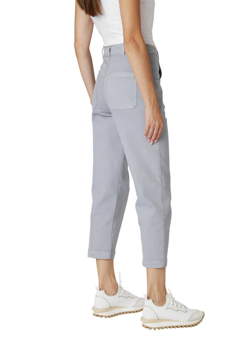 DENIM PLEATED PANTS