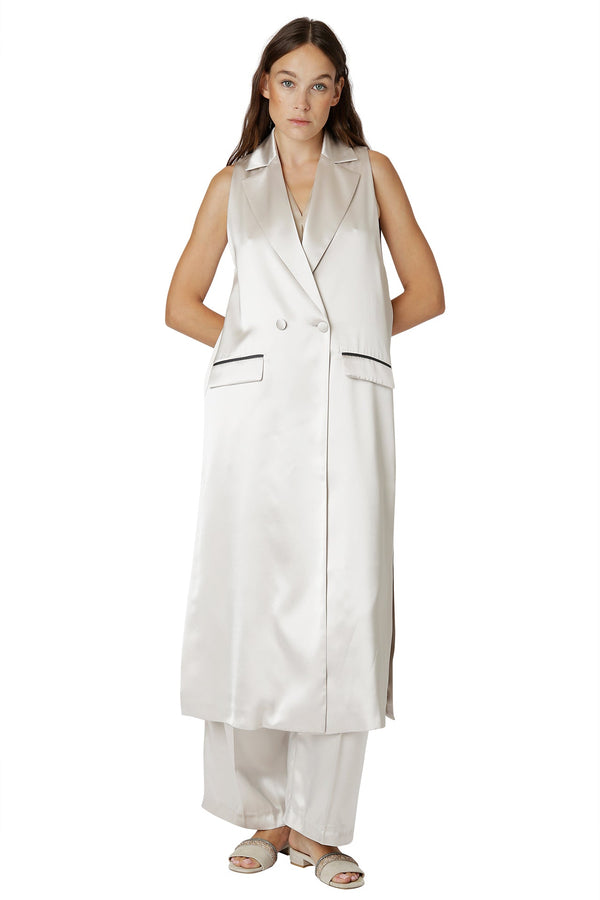 SLEEVELESS DUST COAT
