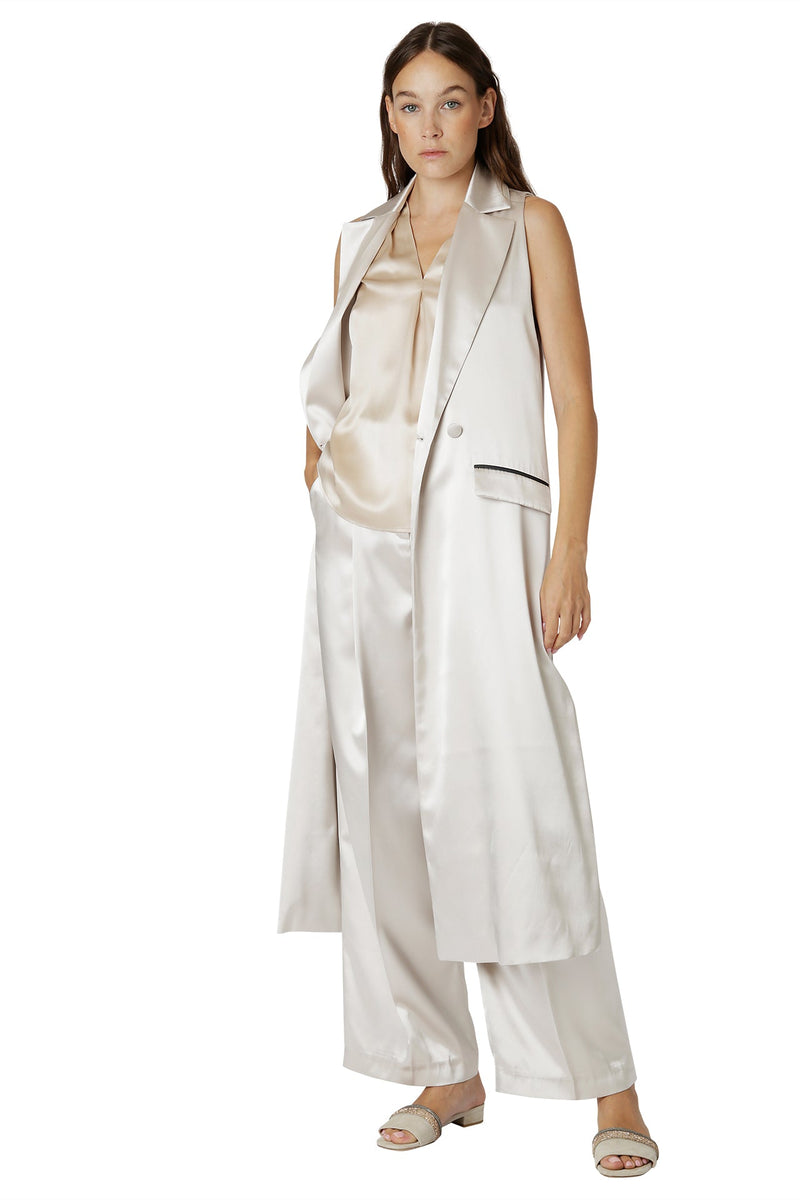 SLEEVELESS DUST COAT