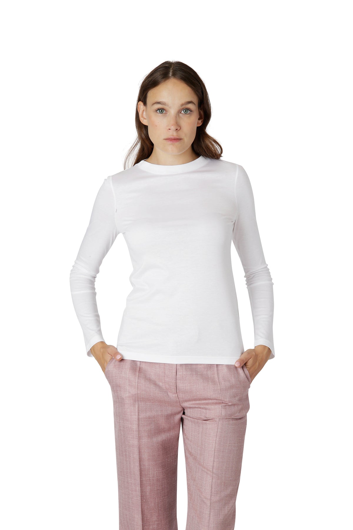 Tシャツ・カットソー Eleventy White Knitted Polo with Neckline Cotton Woman POLO SHIRT – Eleventy Canada