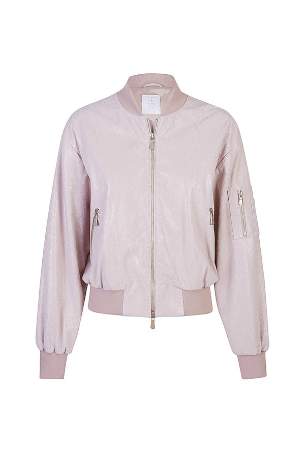 LEATHER BOMBER JACKET