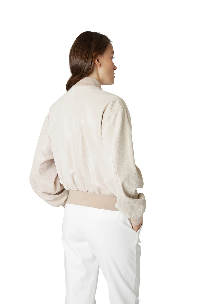 LEATHER BOMBER JACKET