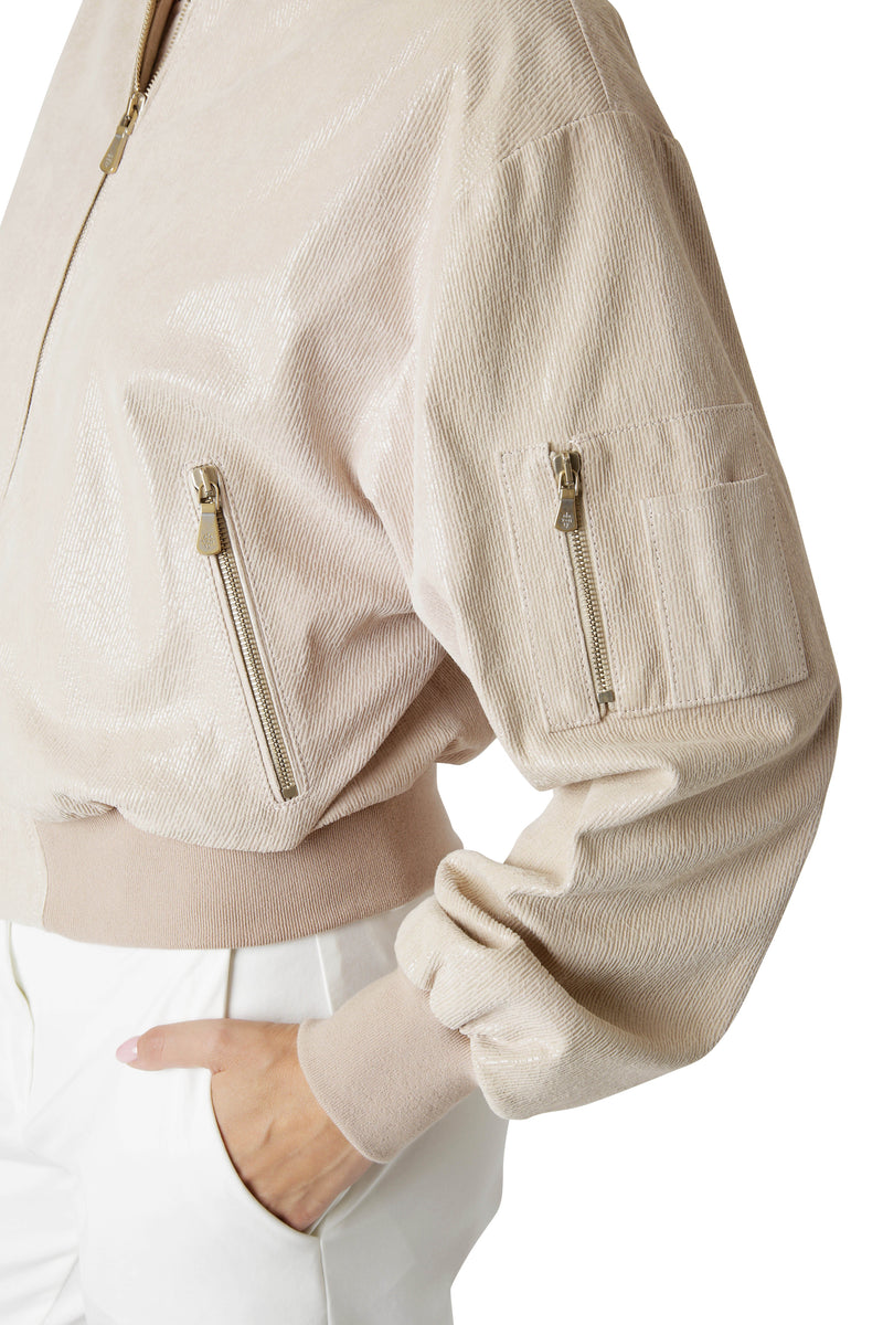 LEATHER BOMBER JACKET
