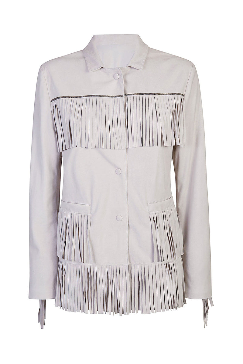 FRINGED SUEDE JACKET