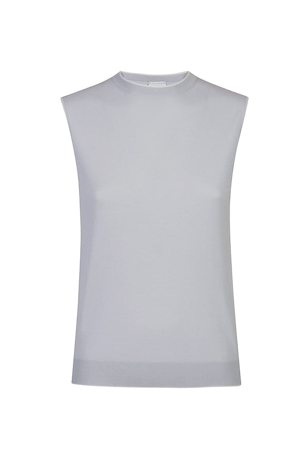 SLEEVELESS CREW NECK SWEATER