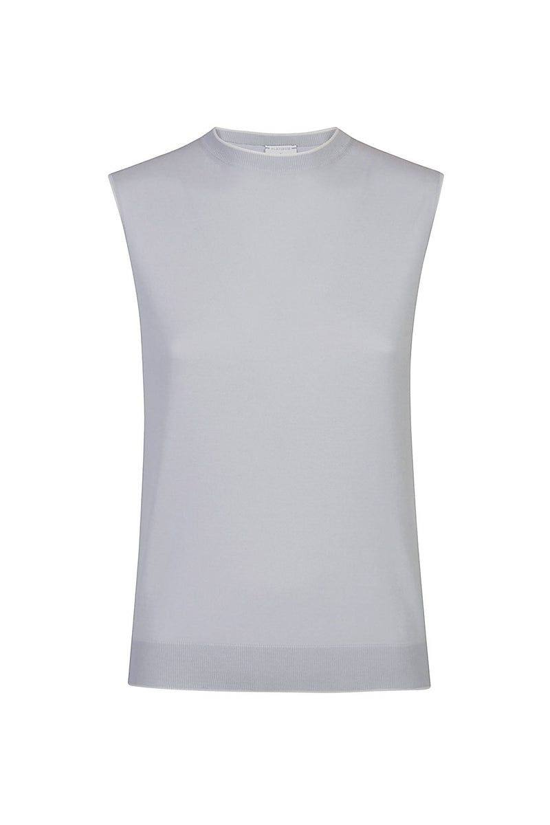 SLEEVELESS CREW NECK SWEATER