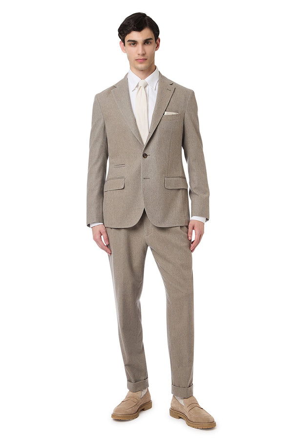 SINGLE-BREASTED SUIT WITH PENCED PANTS