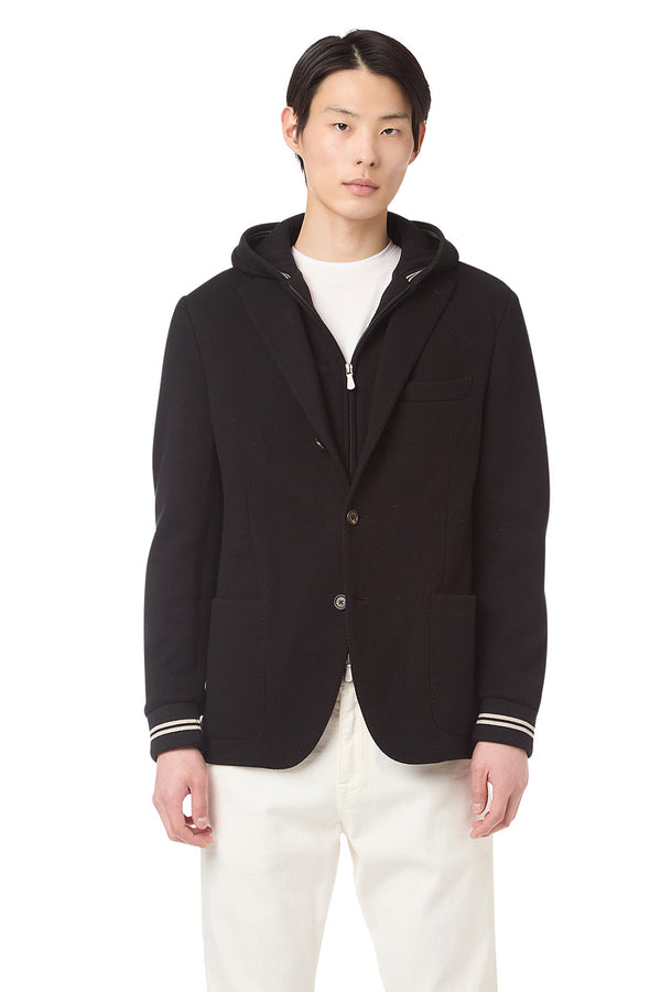 COTTON CASHMERE BIB JACKET