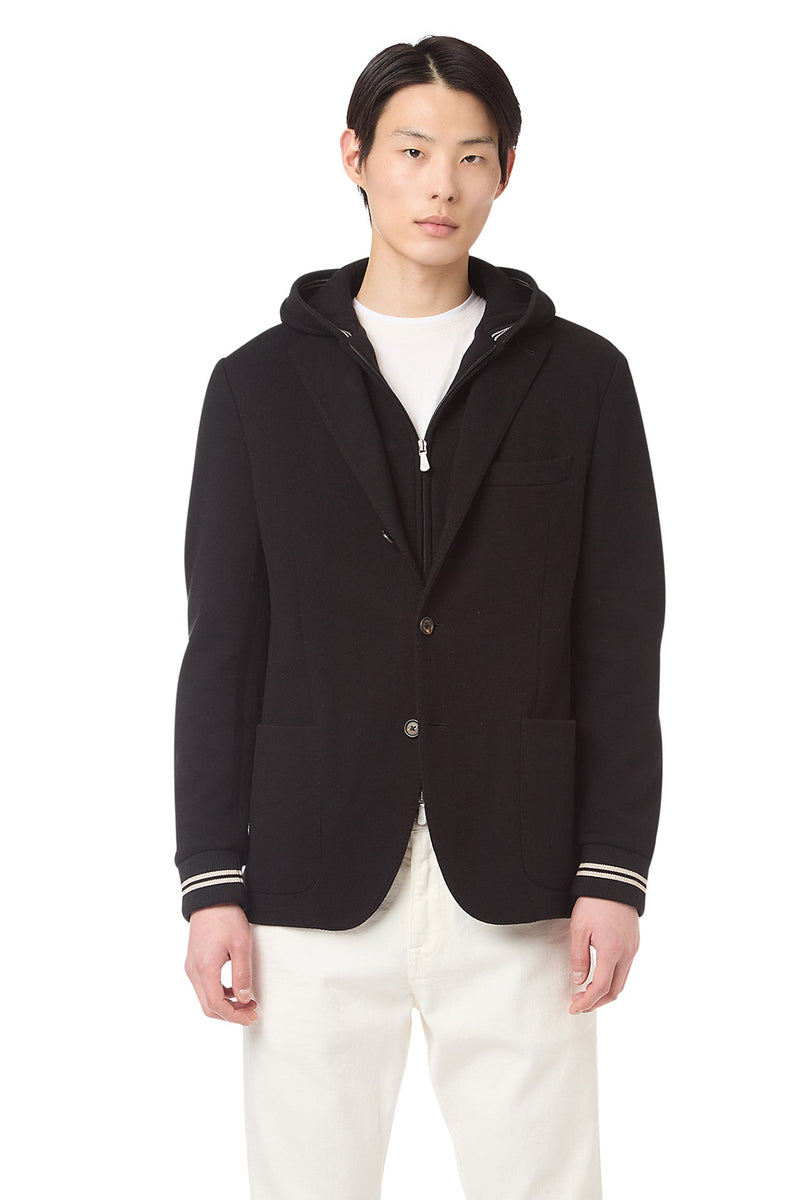 COTTON CASHMERE BIB JACKET