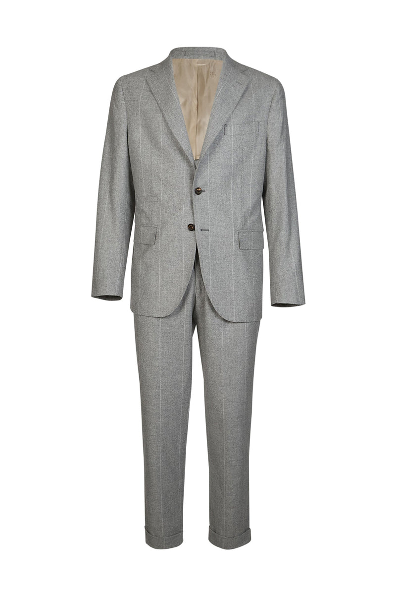 SINGLE-BREASTED SUIT WITH PENCED PANTS