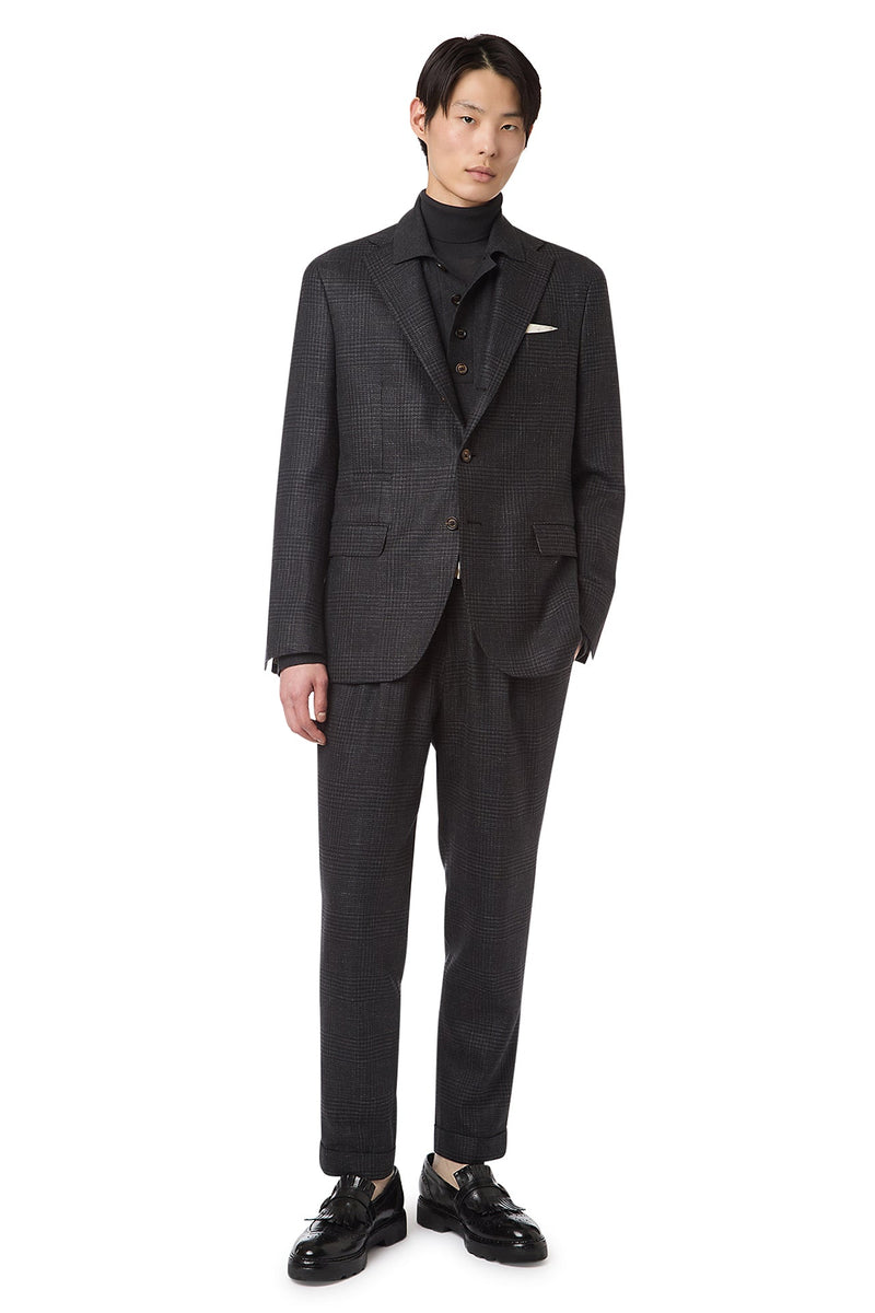 SINGLE-BREASTED SUIT WITH PENCED PANTS