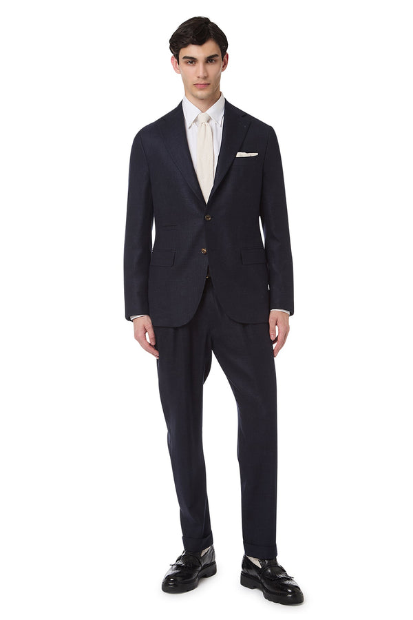 SINGLE-BREASTED SUIT WITH PENCED PANTS
