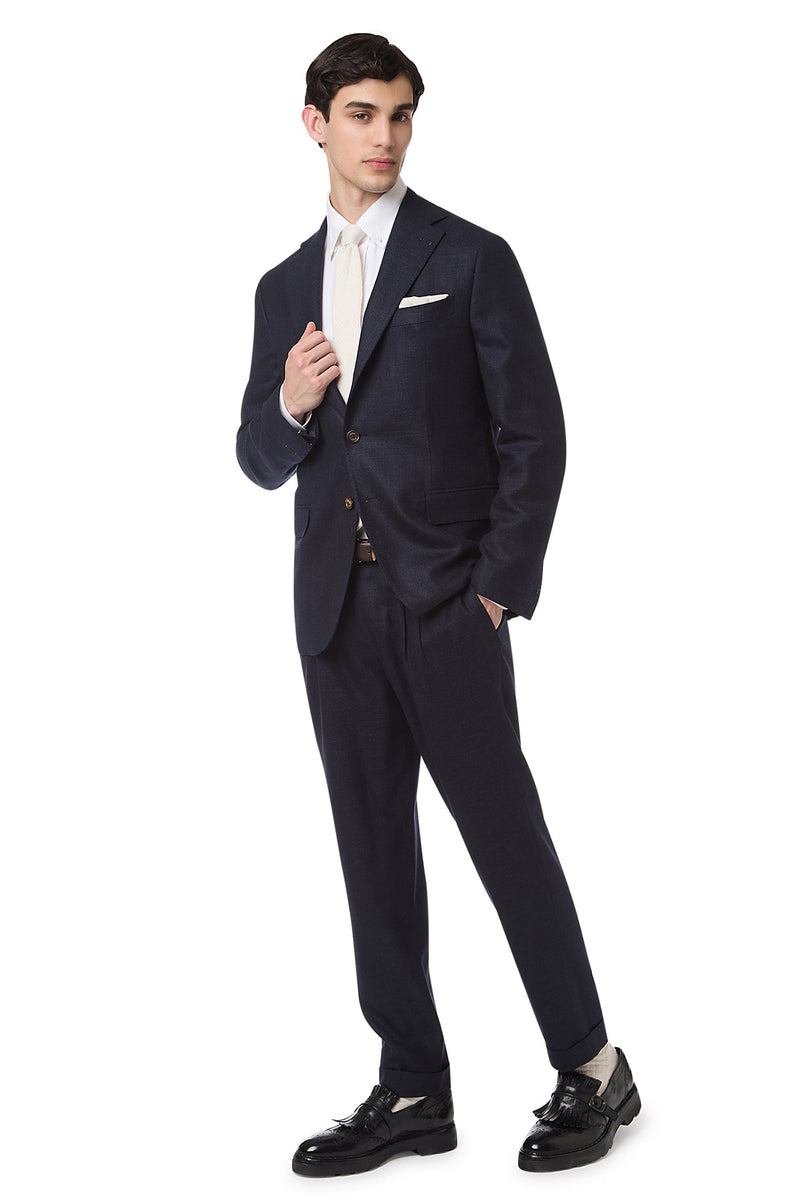 SINGLE-BREASTED SUIT WITH PENCED PANTS