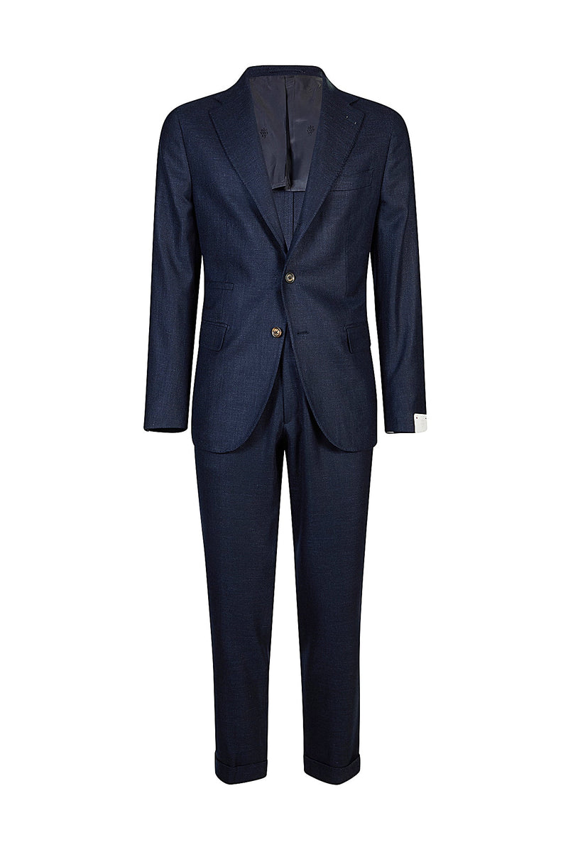 SINGLE-BREASTED SUIT WITH PENCED PANTS