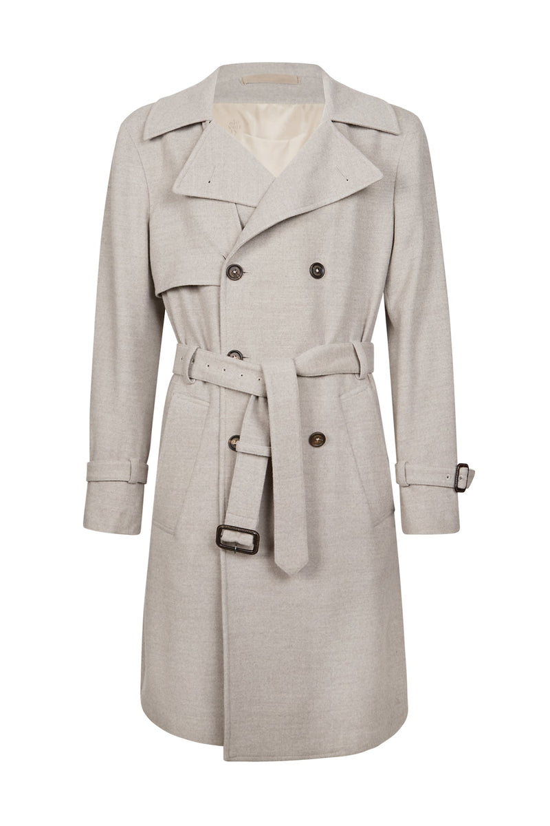 DOUBLE-BREASTED COAT WITH BELT